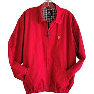 Vintage 90’s Chaps Ralph Lauren Red Zip Harrington Jacket Size Large
